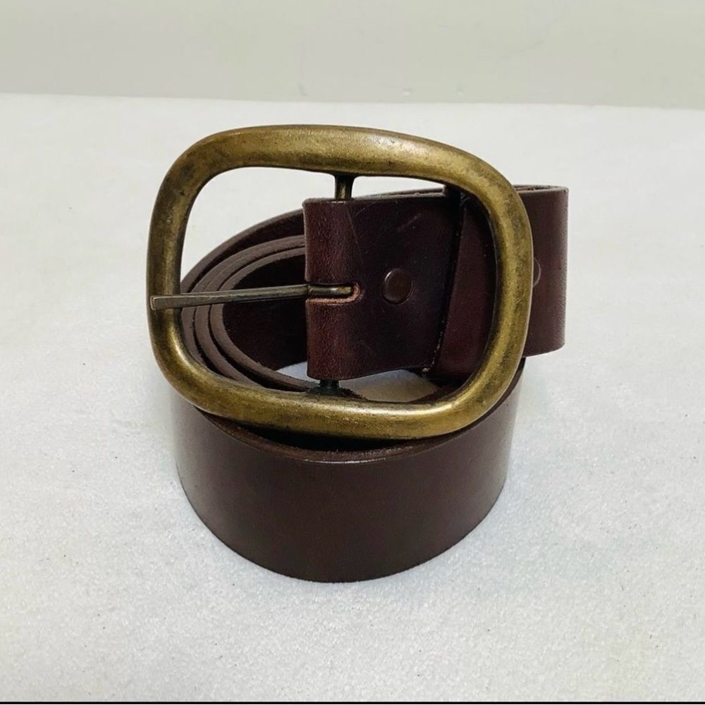 Brown Leather Belt Dillon Rogers Brass Buckle
